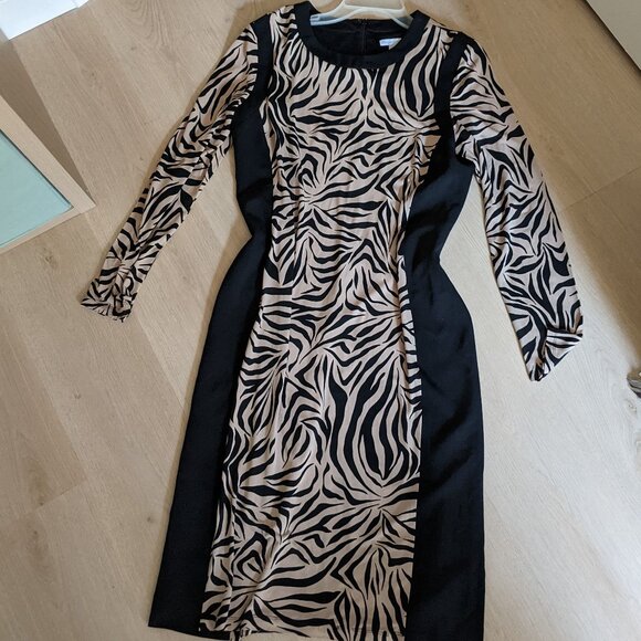 New York & Company Zebra Print Dress- Size XL - Picture 1 of 6